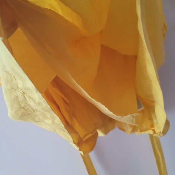 Banana Republic Sunny Yellow 100% Linen Dress Sz L Cotton Lining - Picture 11 of 11